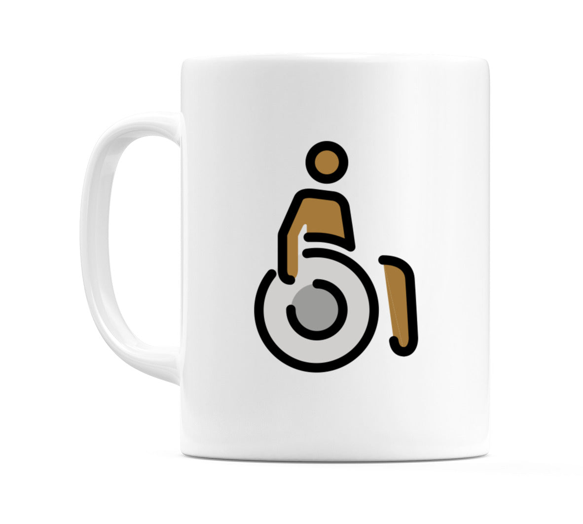 Male In Maleual Wheelchair: Medium-Dark Skin Tone Emoji Mug