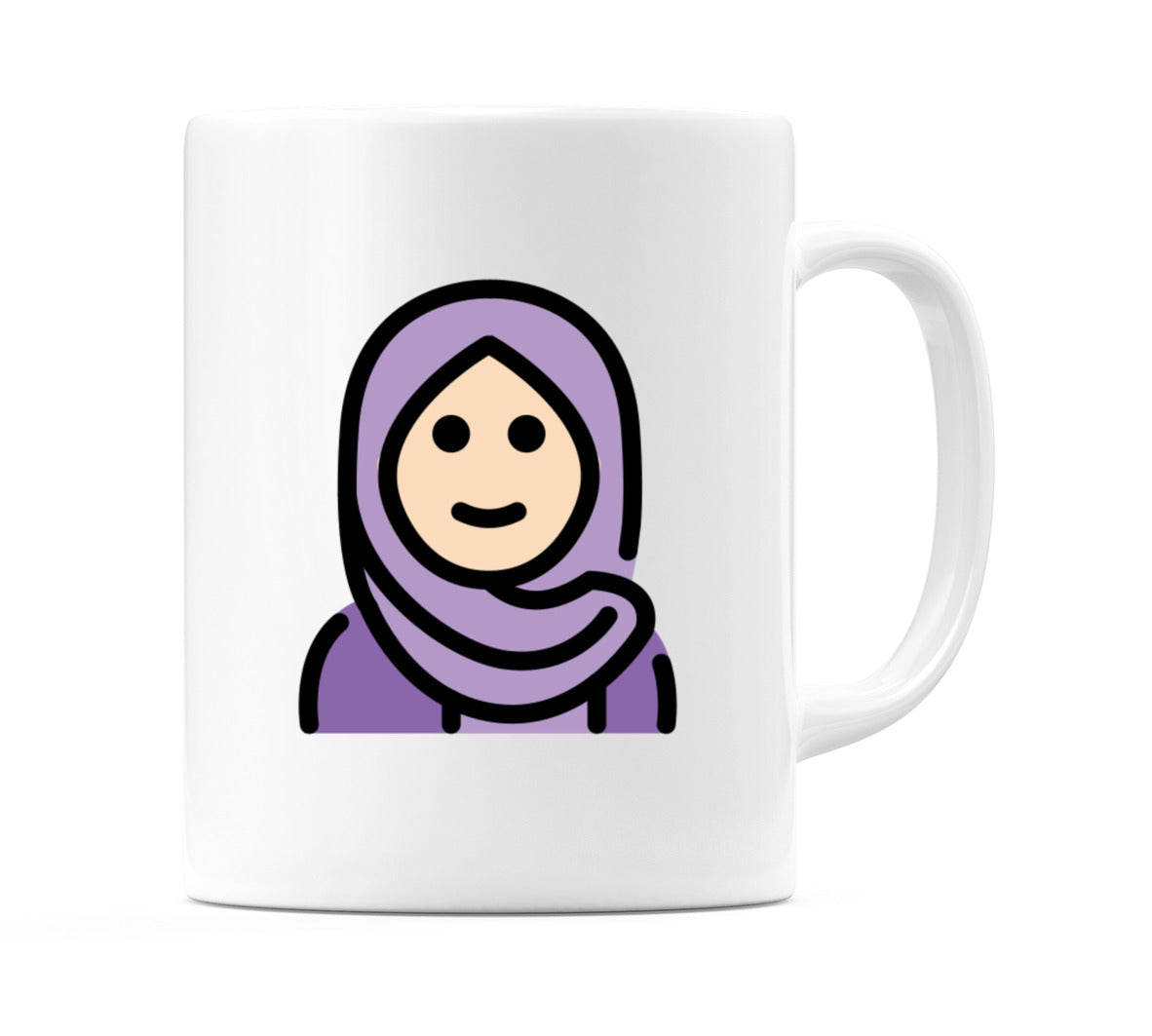 Female With Headscarf: Light Skin Tone Emoji Mug