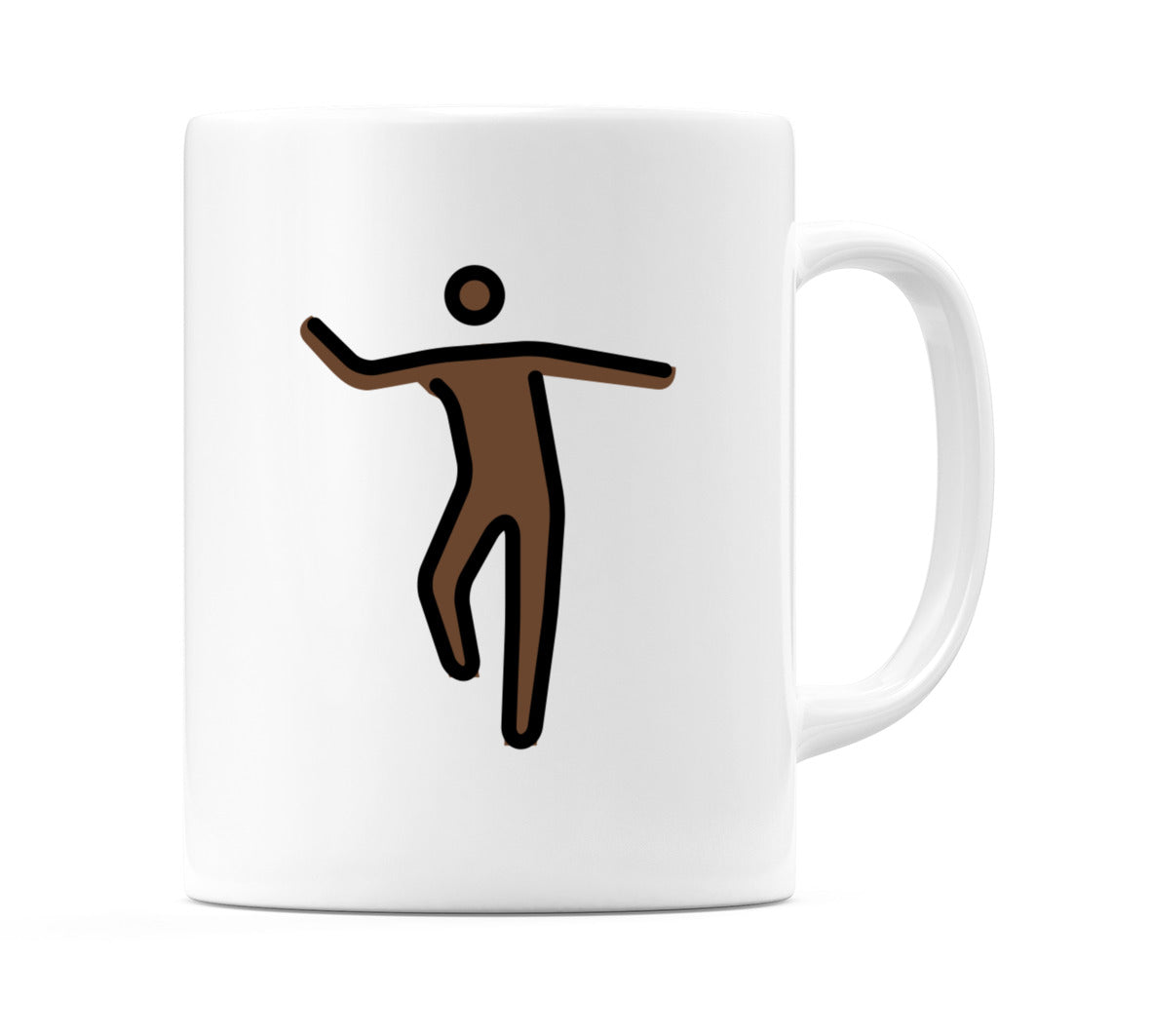Male Dancing: Dark Skin Tone Emoji Mug