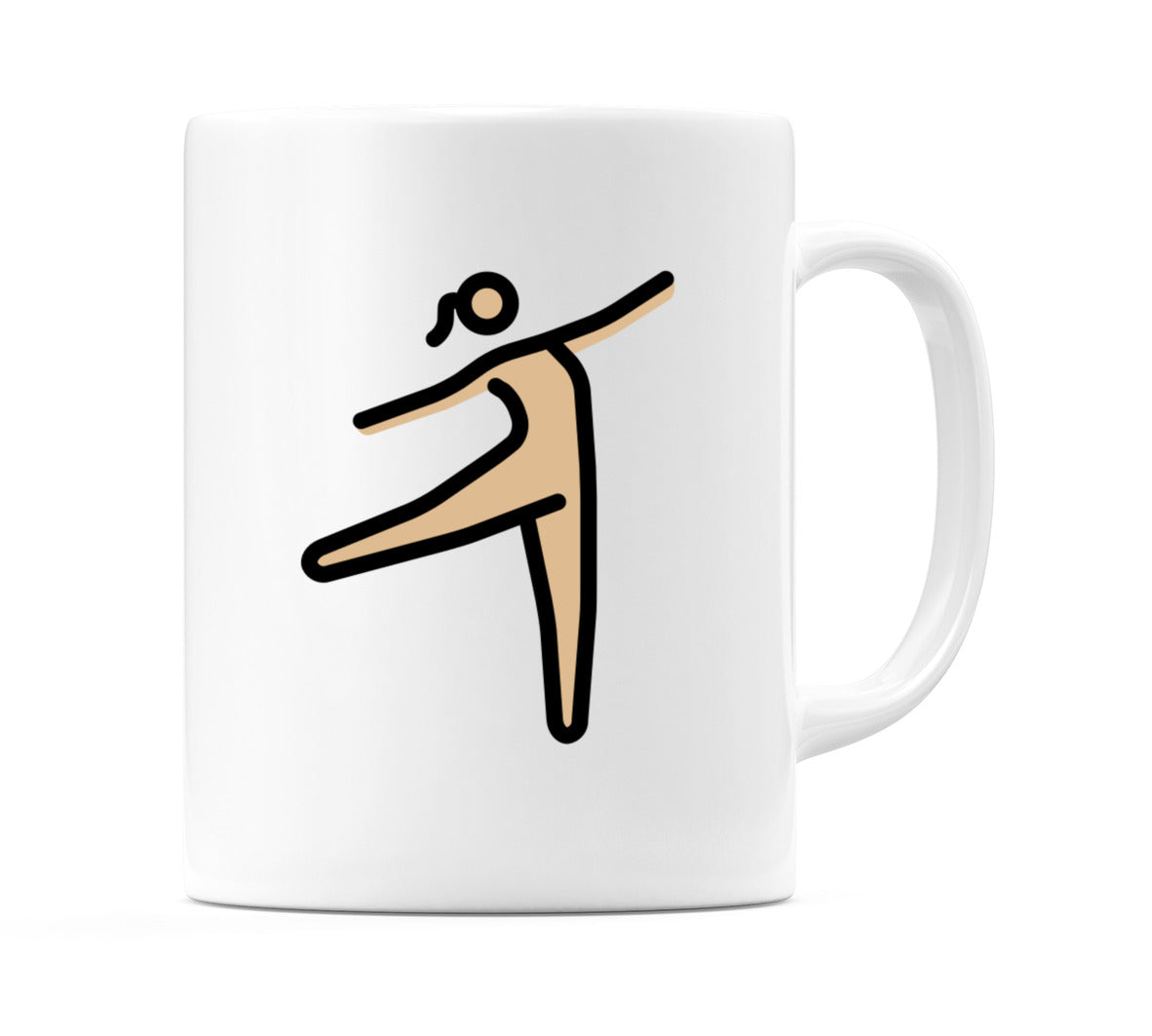 Female Dancing: Medium-Light Skin Tone Emoji Mug