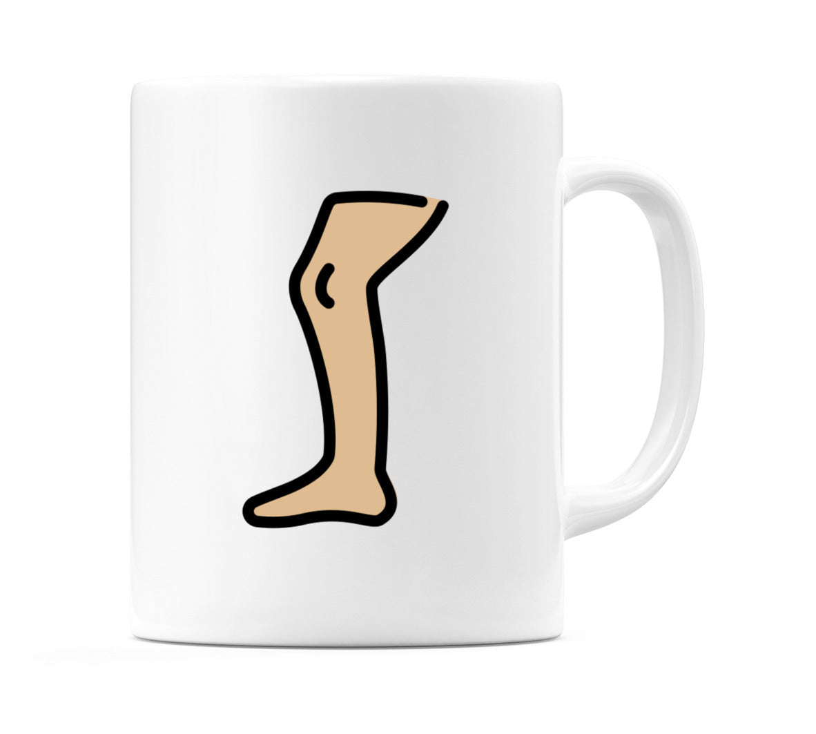 Leg: Medium-Light Skin Tone Emoji Mug