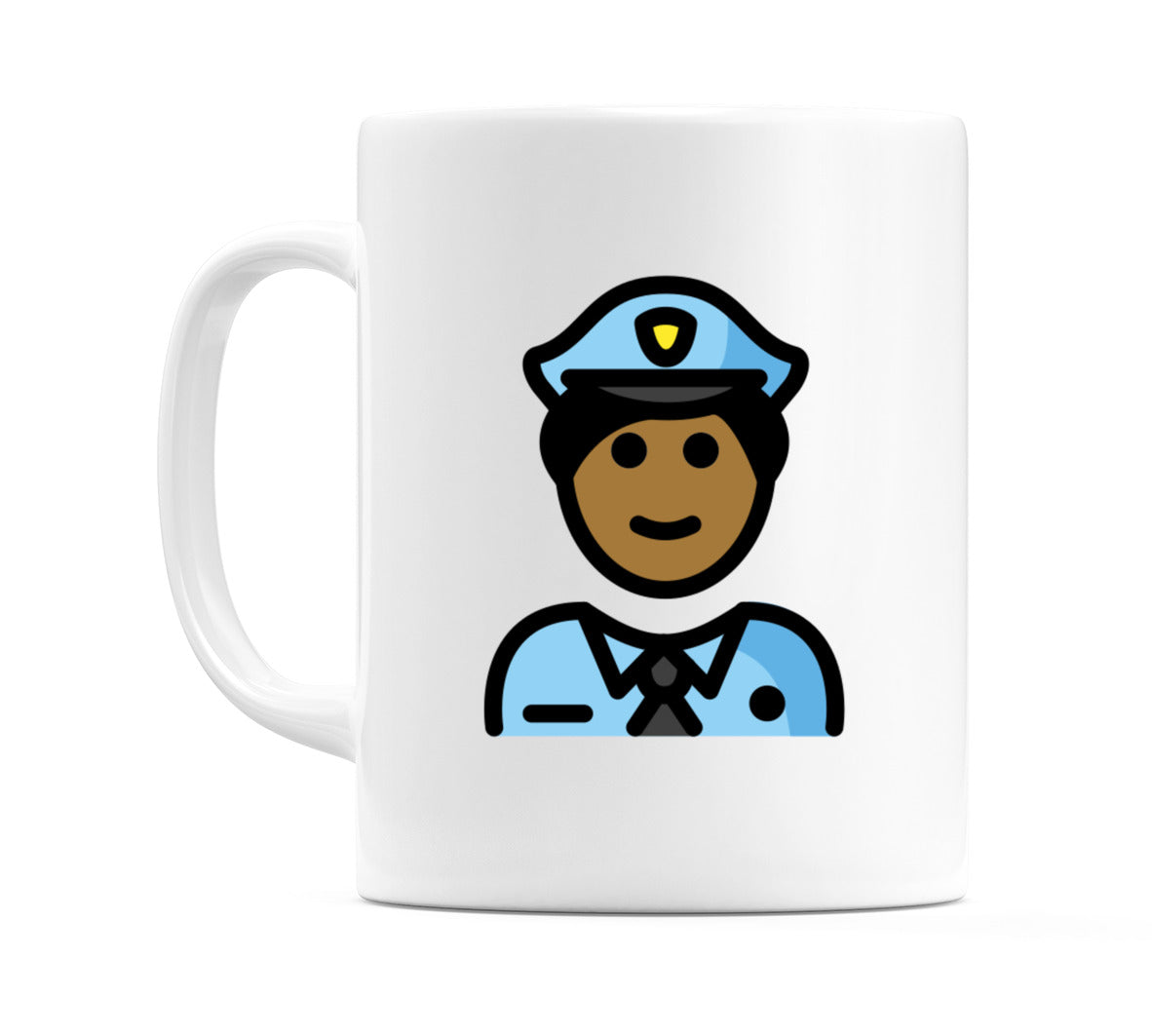 Police Officer: Medium-Dark Skin Tone Emoji Mug