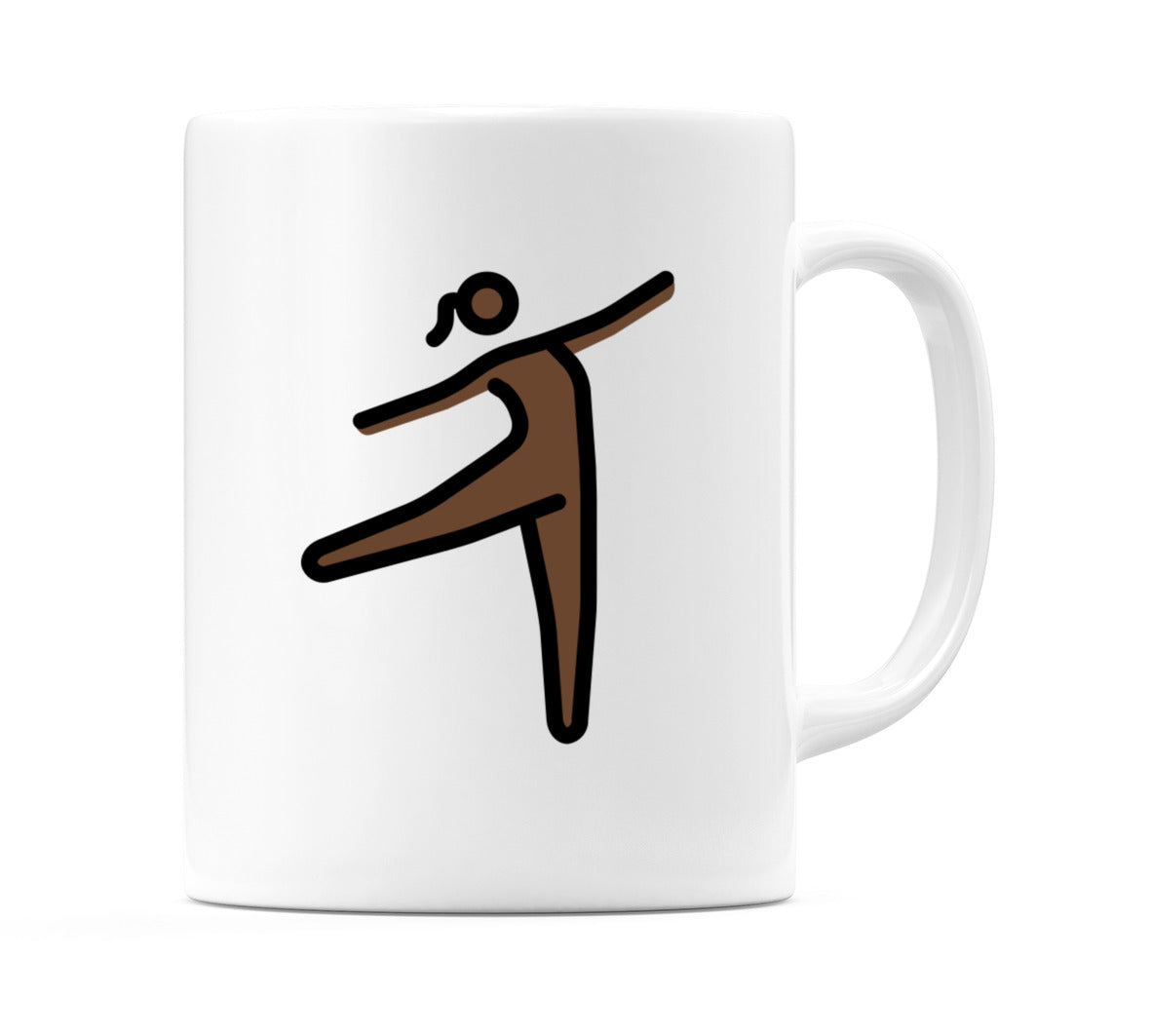 Female Dancing: Dark Skin Tone Emoji Mug