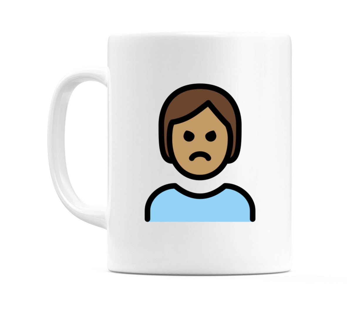 Person Pouting: Medium Skin Tone Emoji Mug
