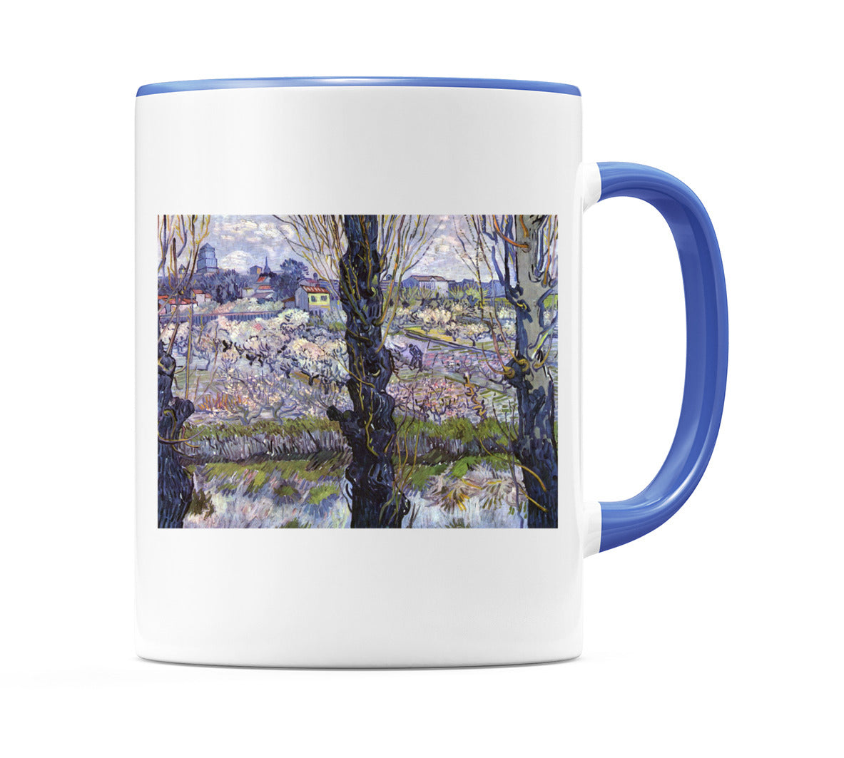 View of Arles, Flowering Orchards (1889) Mug