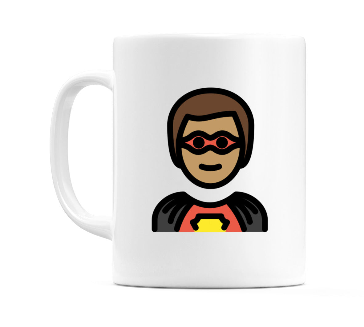 Male Superhero: Medium Skin Tone Emoji Mug