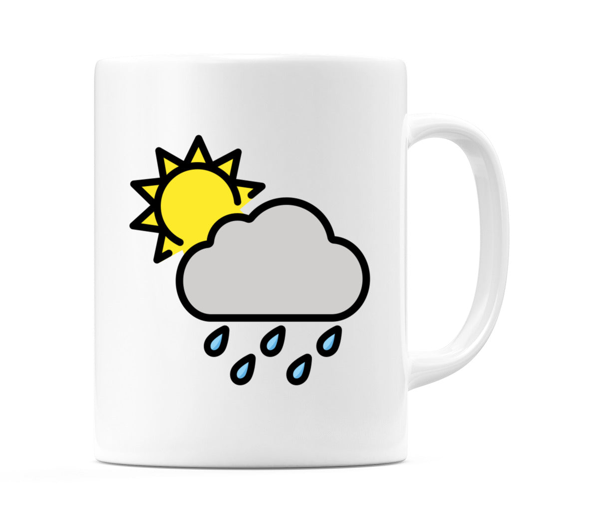 Sun Behind Rain Cloud Emoji Mug