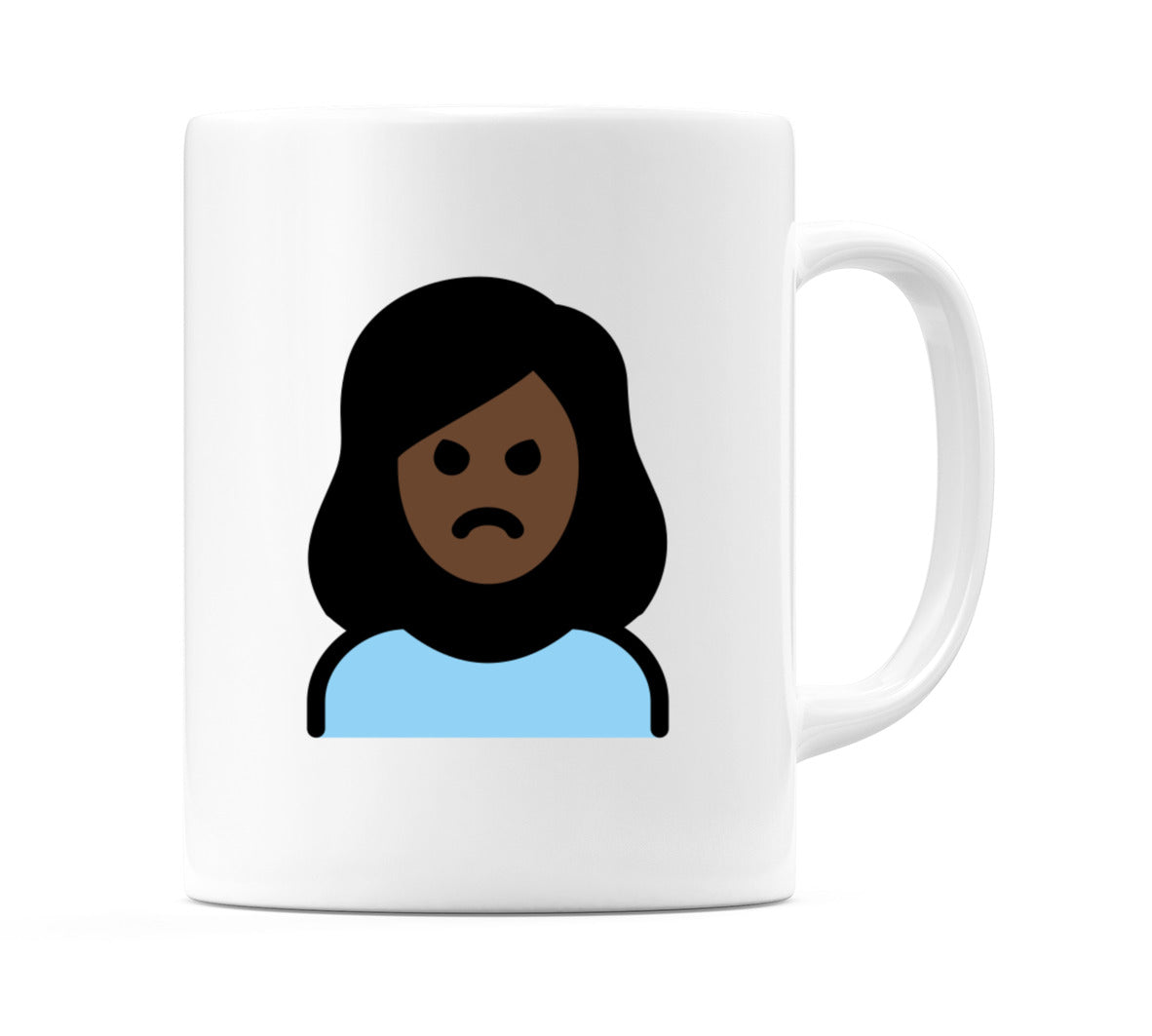 Female Pouting: Dark Skin Tone Emoji Mug