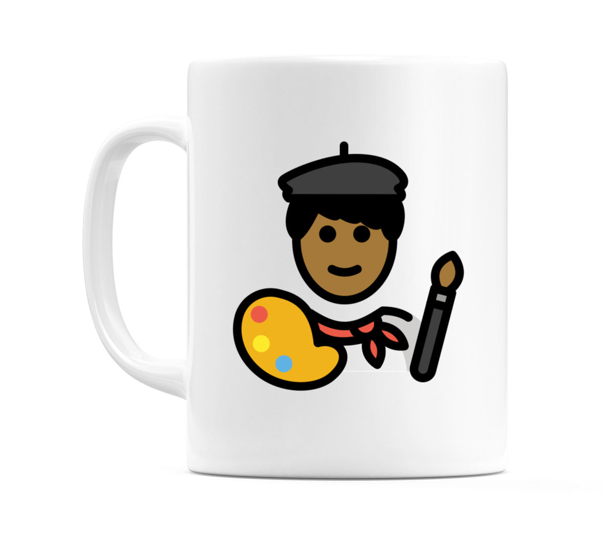 Male Artist: Medium-Dark Skin Tone Emoji Mug