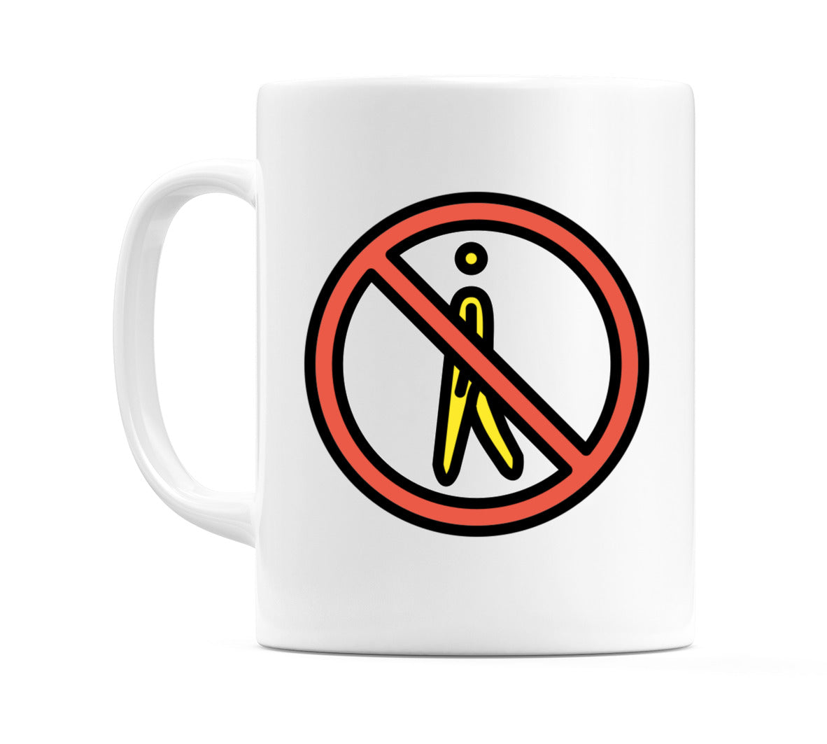 No Pedestrians Emoji Mug