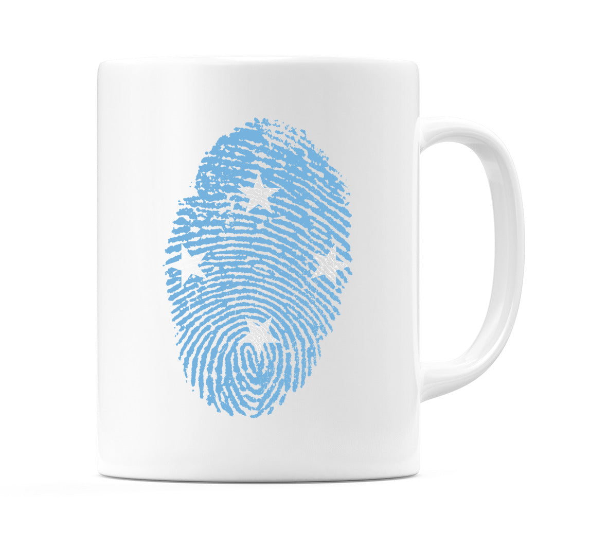 Micronesia Finger Print Flag Mug