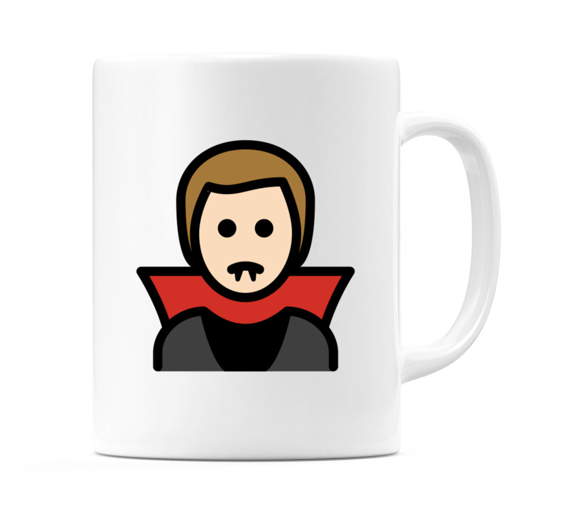 Male Vampire: Light Skin Tone Emoji Mug