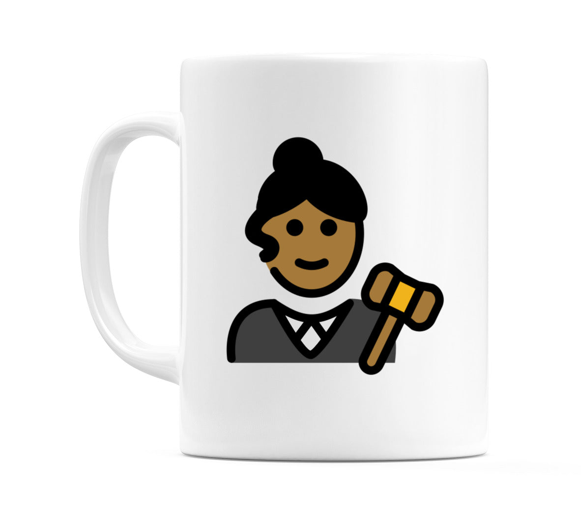 Female Judge: Medium-Dark Skin Tone Emoji Mug
