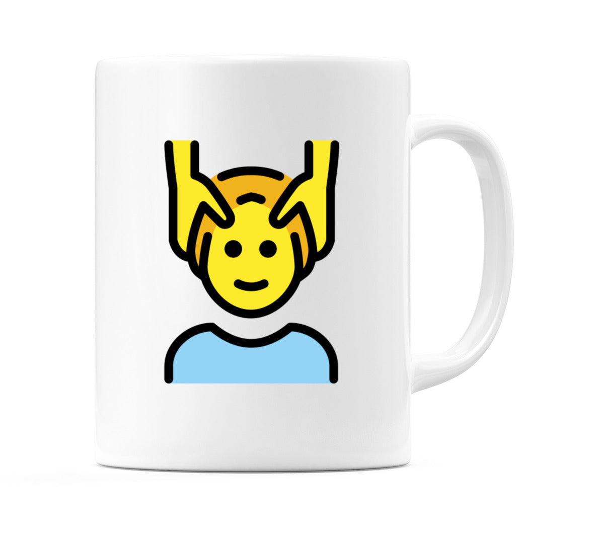 Male Getting Massage Emoji Mug