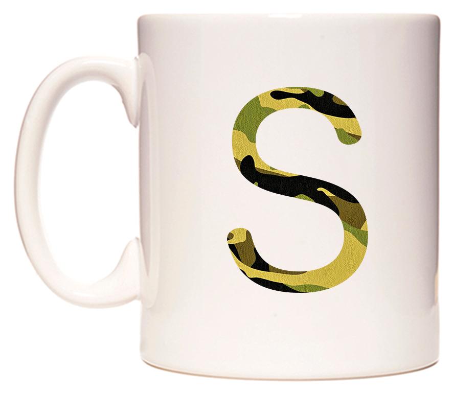 Letter S in Camo Style Mug