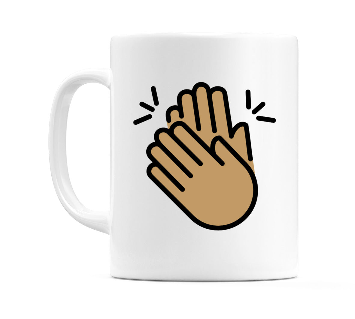 Clapping Hands: Medium Skin Tone Emoji Mug