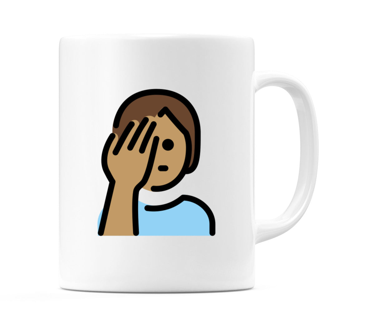 Person Facepalming: Medium Skin Tone Emoji Mug