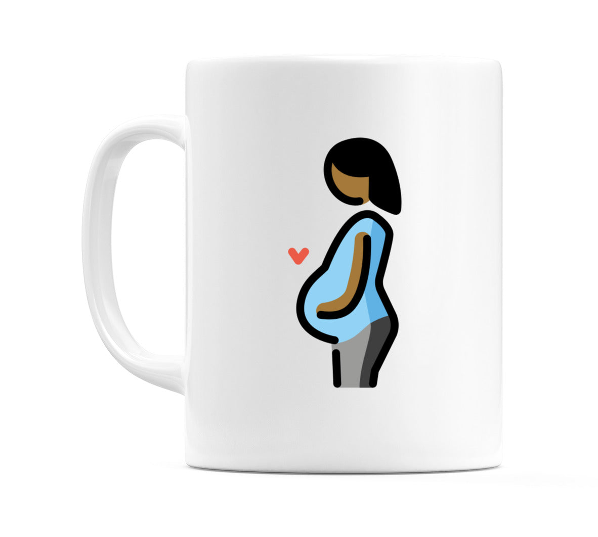 Pregnant Female: Medium-Dark Skin Tone Emoji Mug