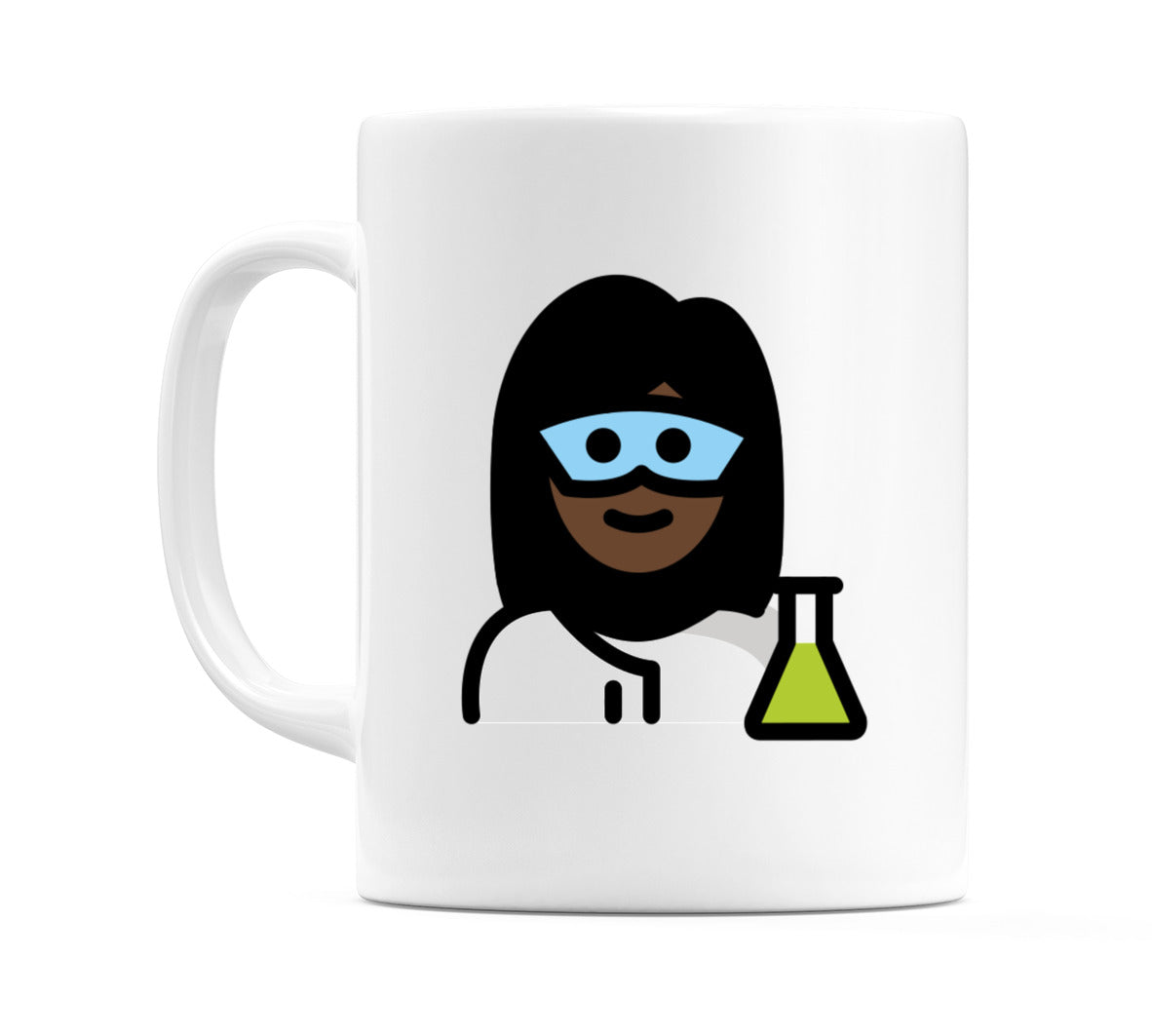 Female Scientist: Dark Skin Tone Emoji Mug