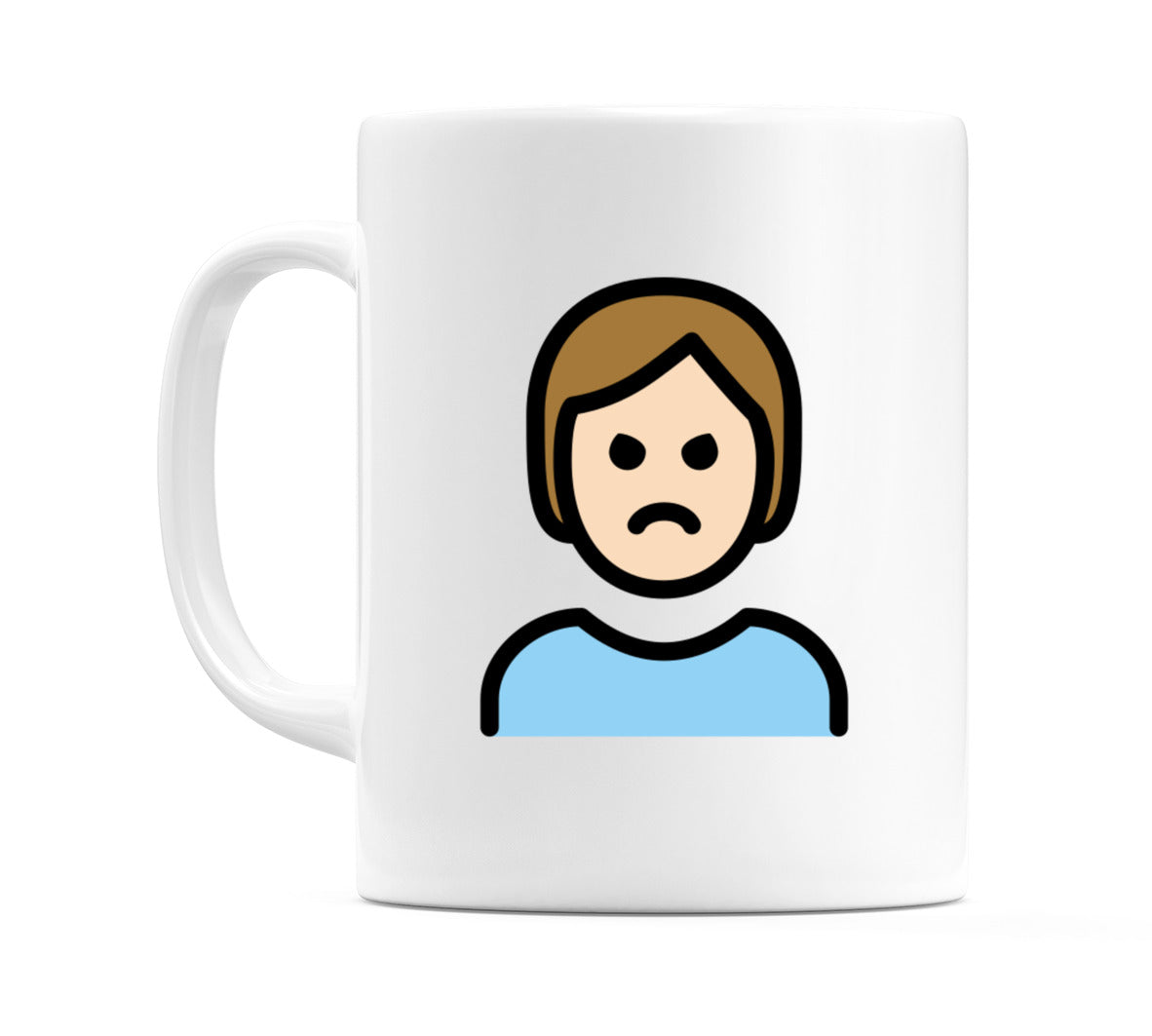 Person Pouting: Light Skin Tone Emoji Mug