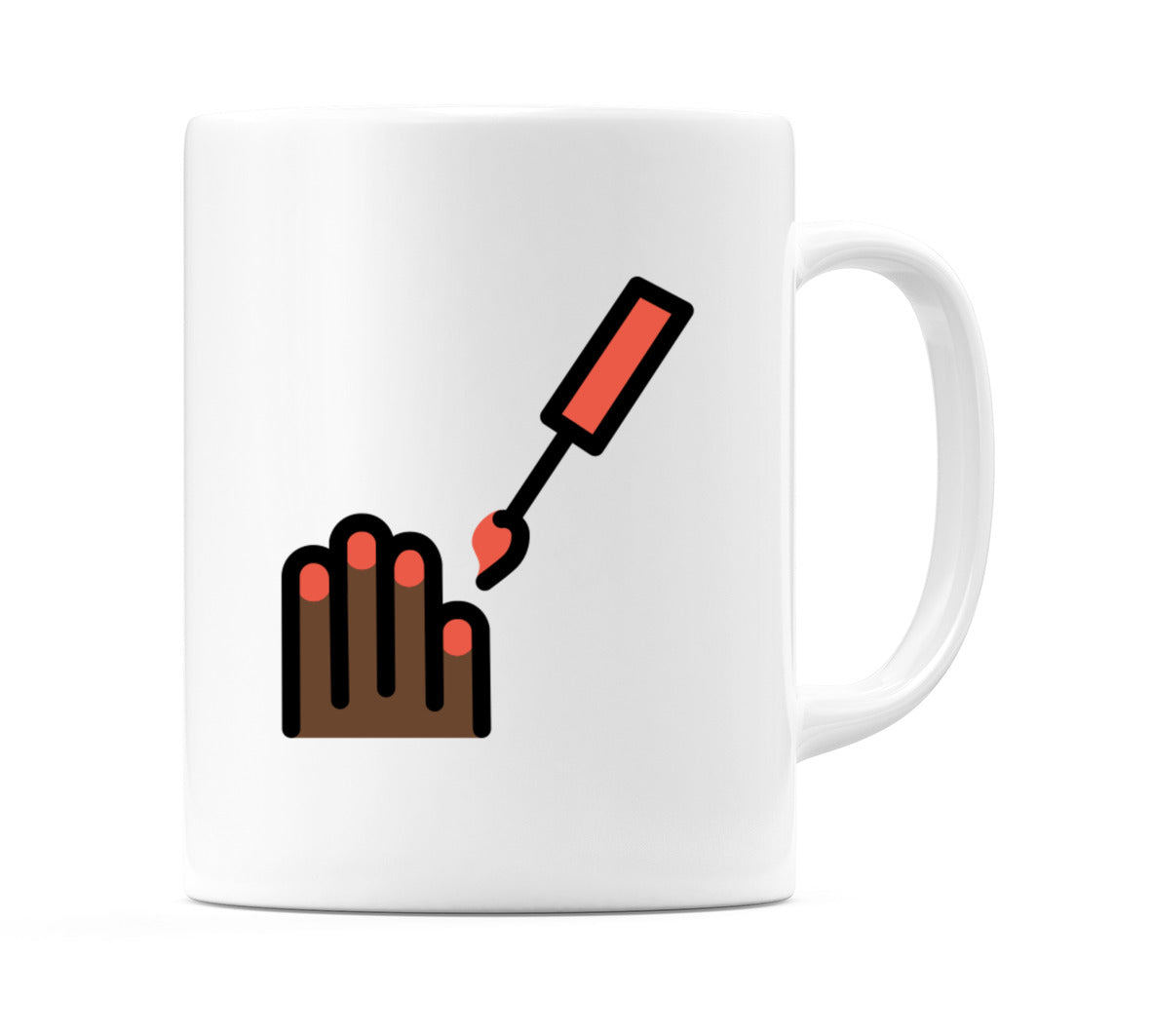 Nail Polish: Dark Skin Tone Emoji Mug