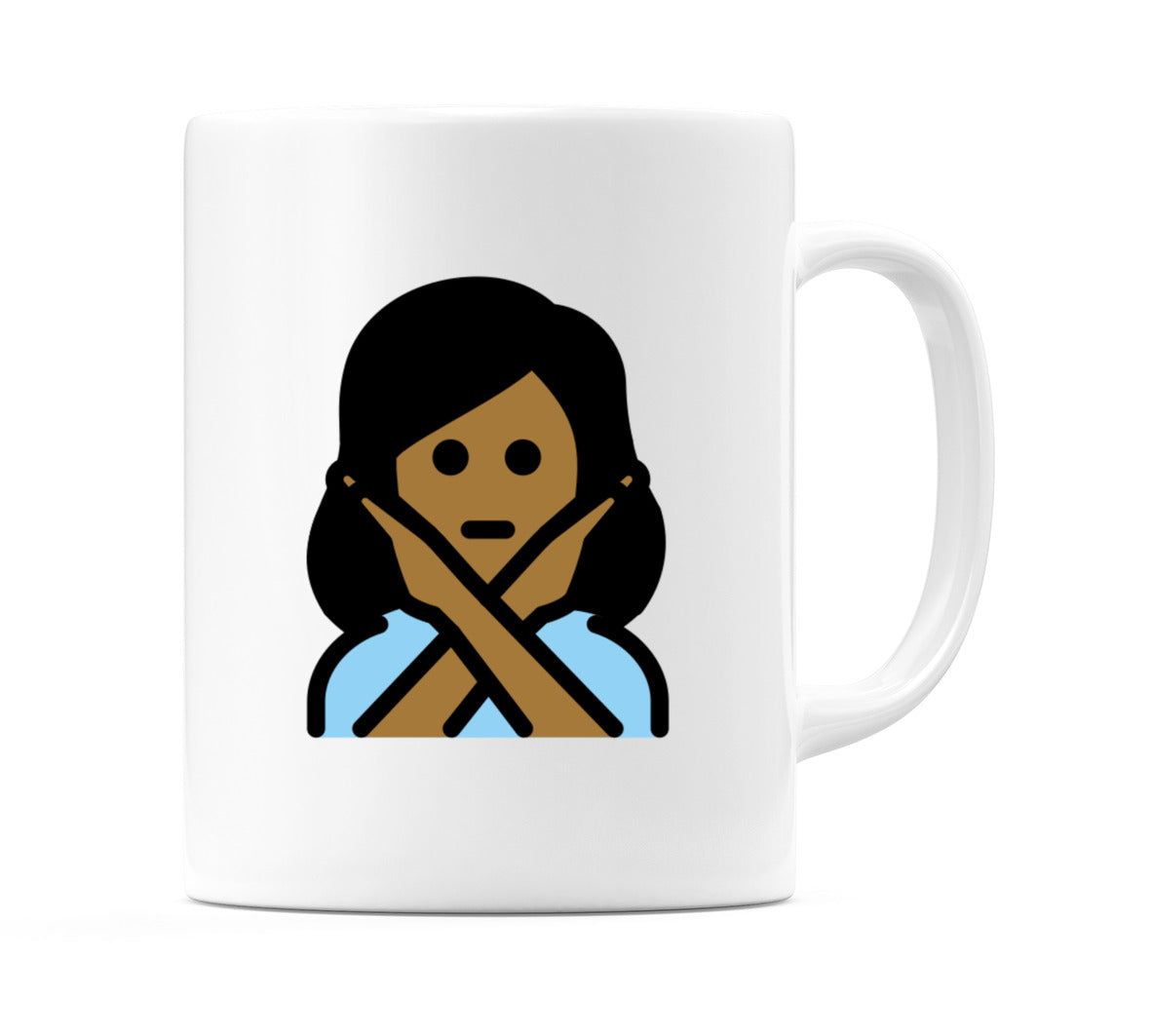 Female Gesturing No: Medium-Dark Skin Tone Emoji Mug