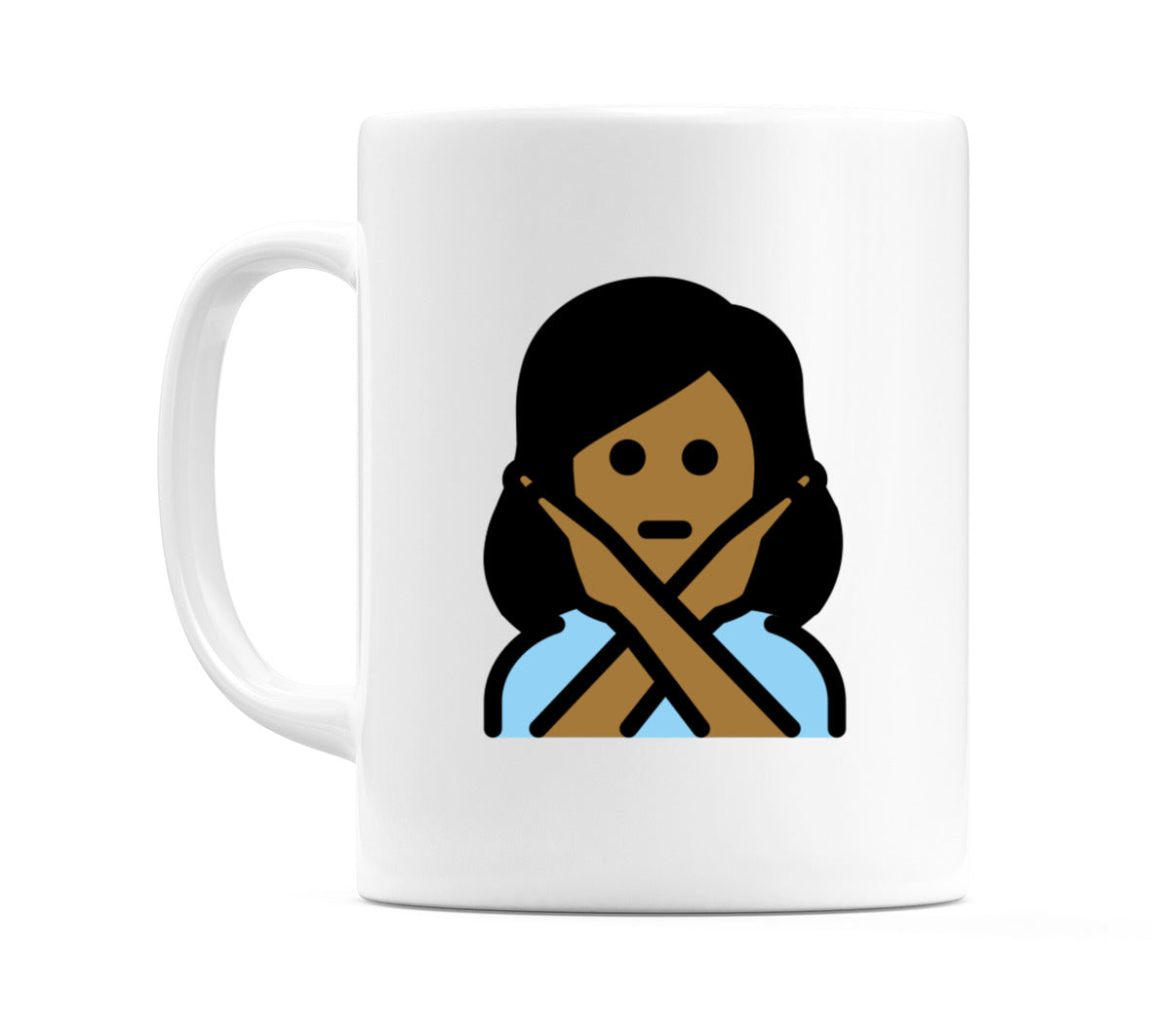 Female Gesturing No: Medium-Dark Skin Tone Emoji Mug