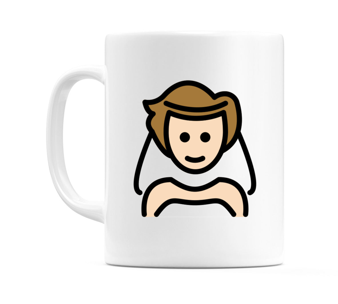 Bride With Veil: Light Skin Tone Emoji Mug