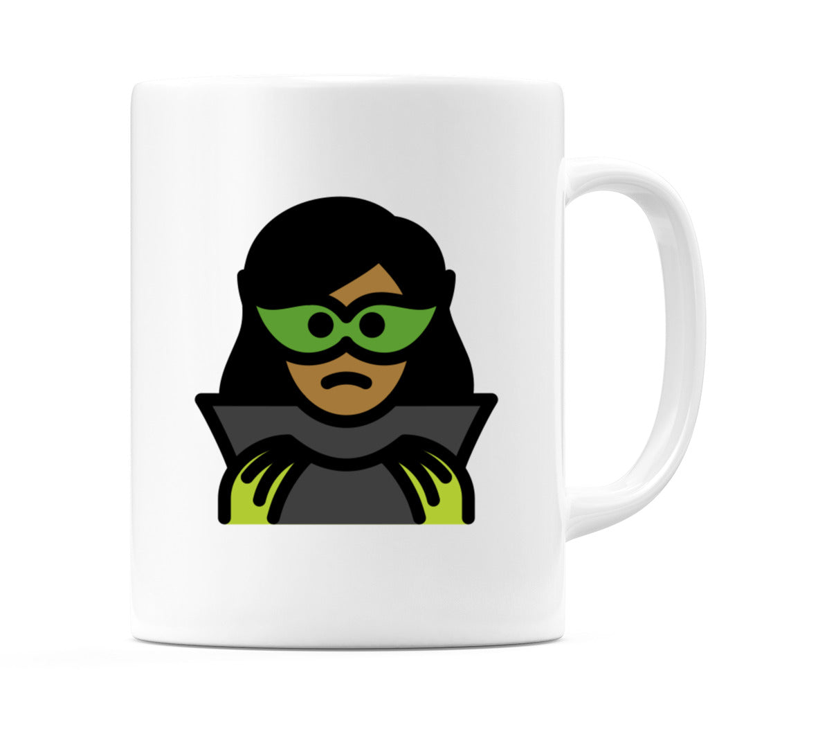 Female Supervillain: Medium-Dark Skin Tone Emoji Mug
