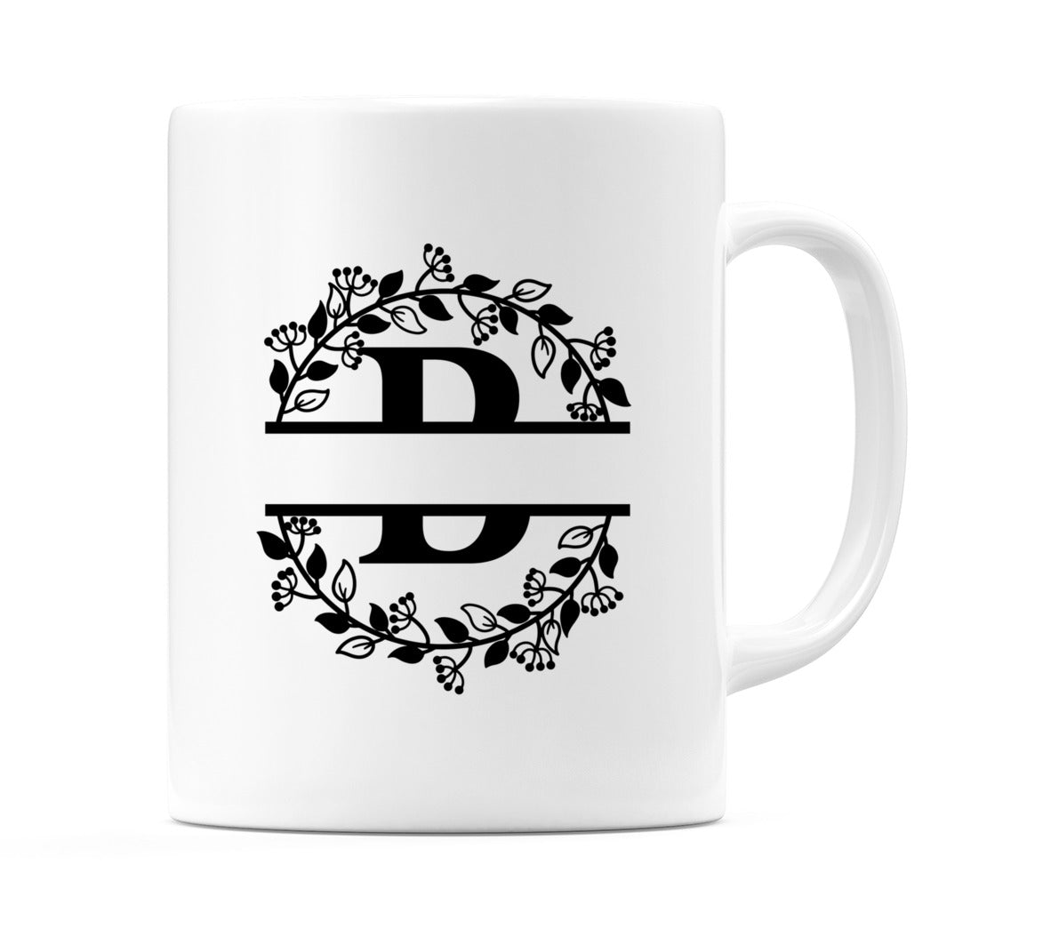 Letter B Split Monogram Mug