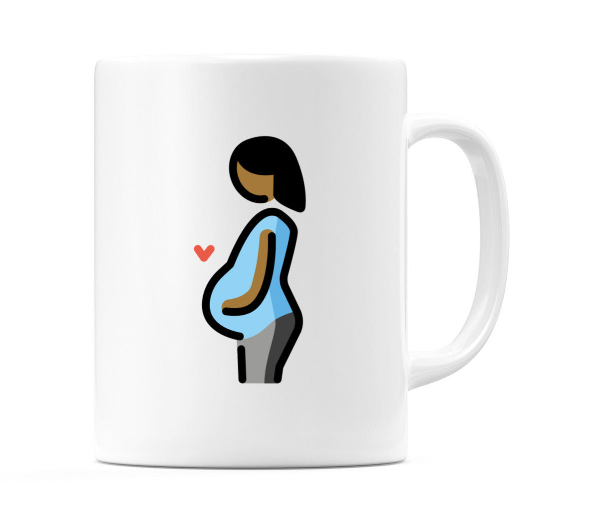 Pregnant Female: Medium-Dark Skin Tone Emoji Mug