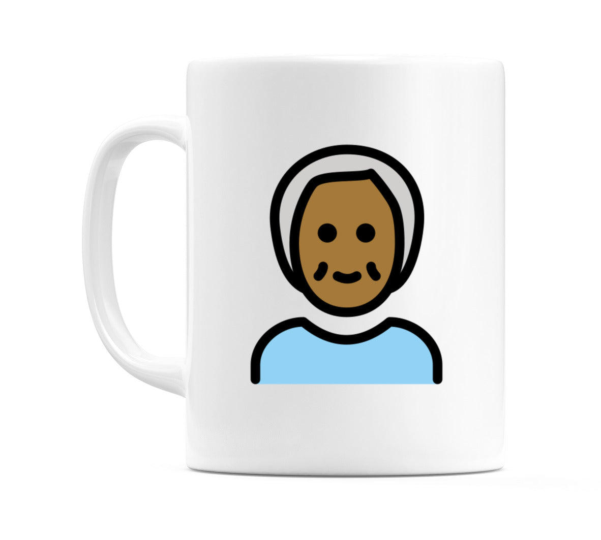 Older Person: Medium-Dark Skin Tone Emoji Mug