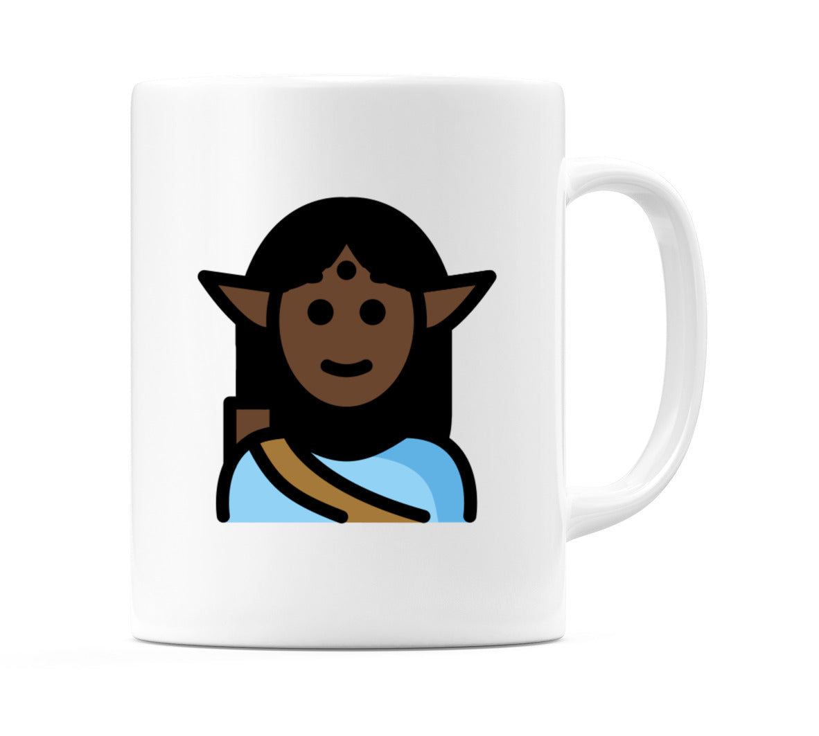 Male Elf: Dark Skin Tone Emoji Mug