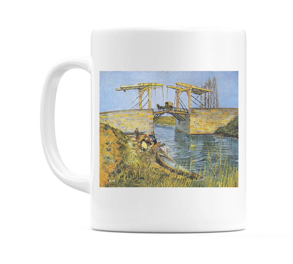 The Langlois Bridge at Arles with Women Washing (1888) Mug
