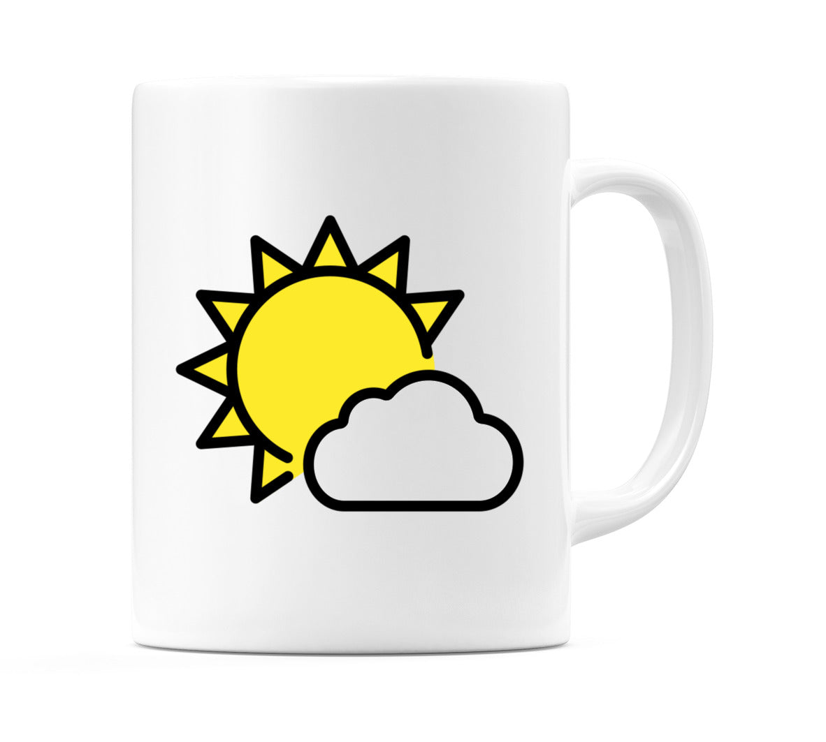 Sun Behind Small Cloud Emoji Mug