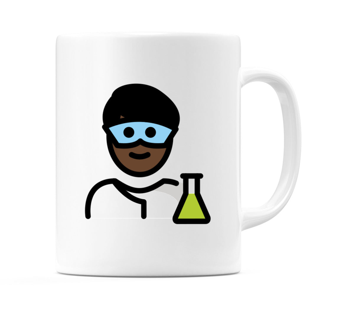 Male Scientist: Dark Skin Tone Emoji Mug