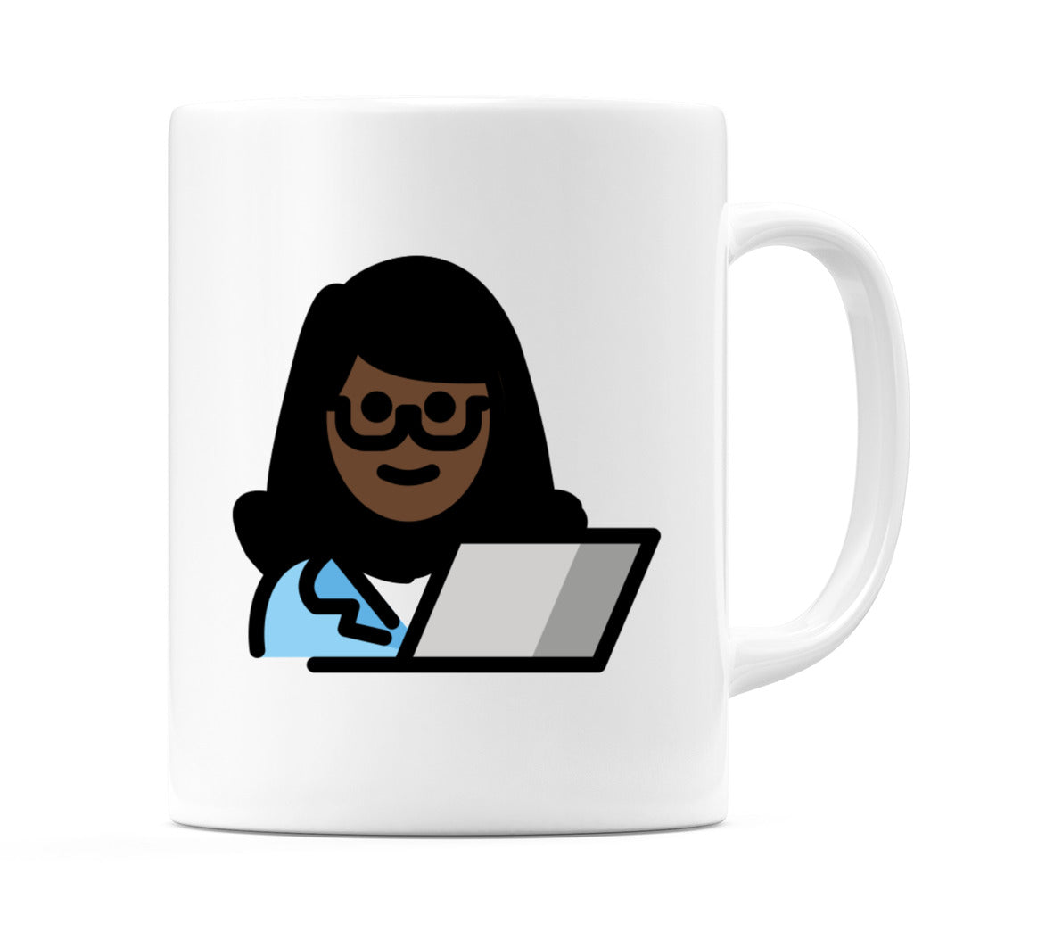Female Technologist: Dark Skin Tone Emoji Mug