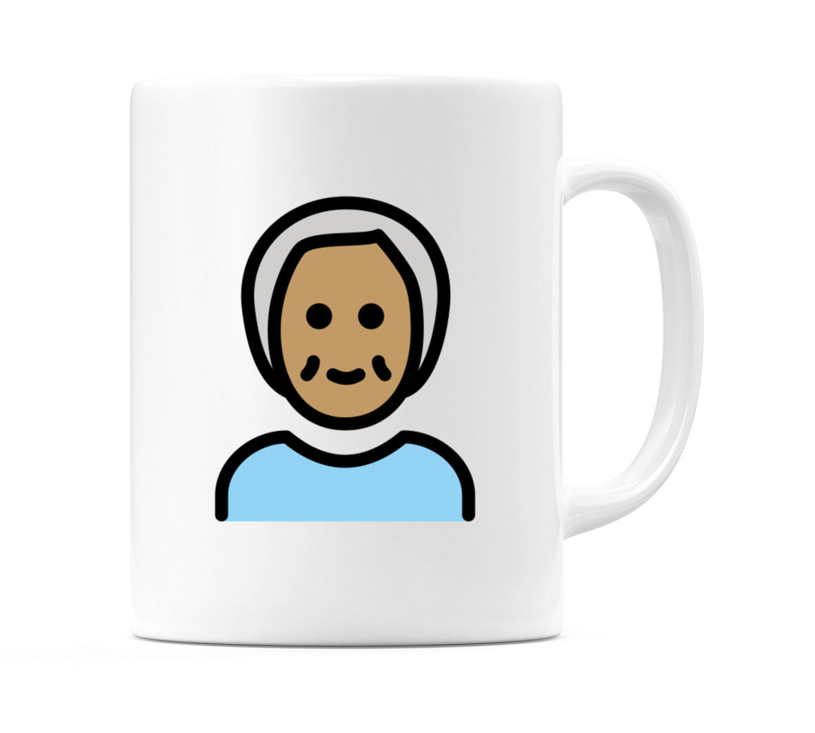 Older Person: Medium Skin Tone Emoji Mug