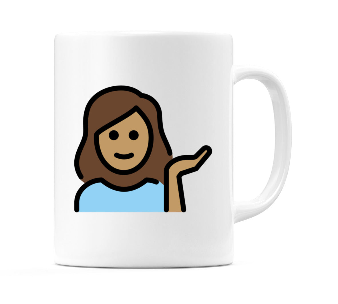Female Tipping Hand: Medium Skin Tone Emoji Mug