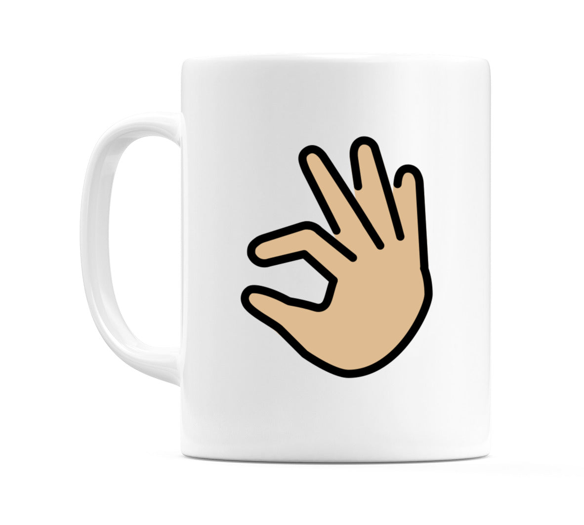 Pinching Hand: Medium-Light Skin Tone Emoji Mug