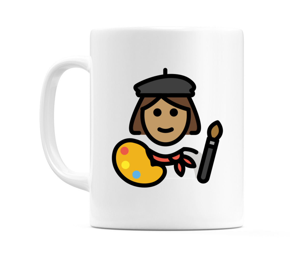 Female Artist: Medium Skin Tone Emoji Mug