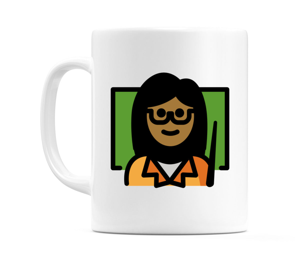 Female Teacher: Medium-Dark Skin Tone Emoji Mug