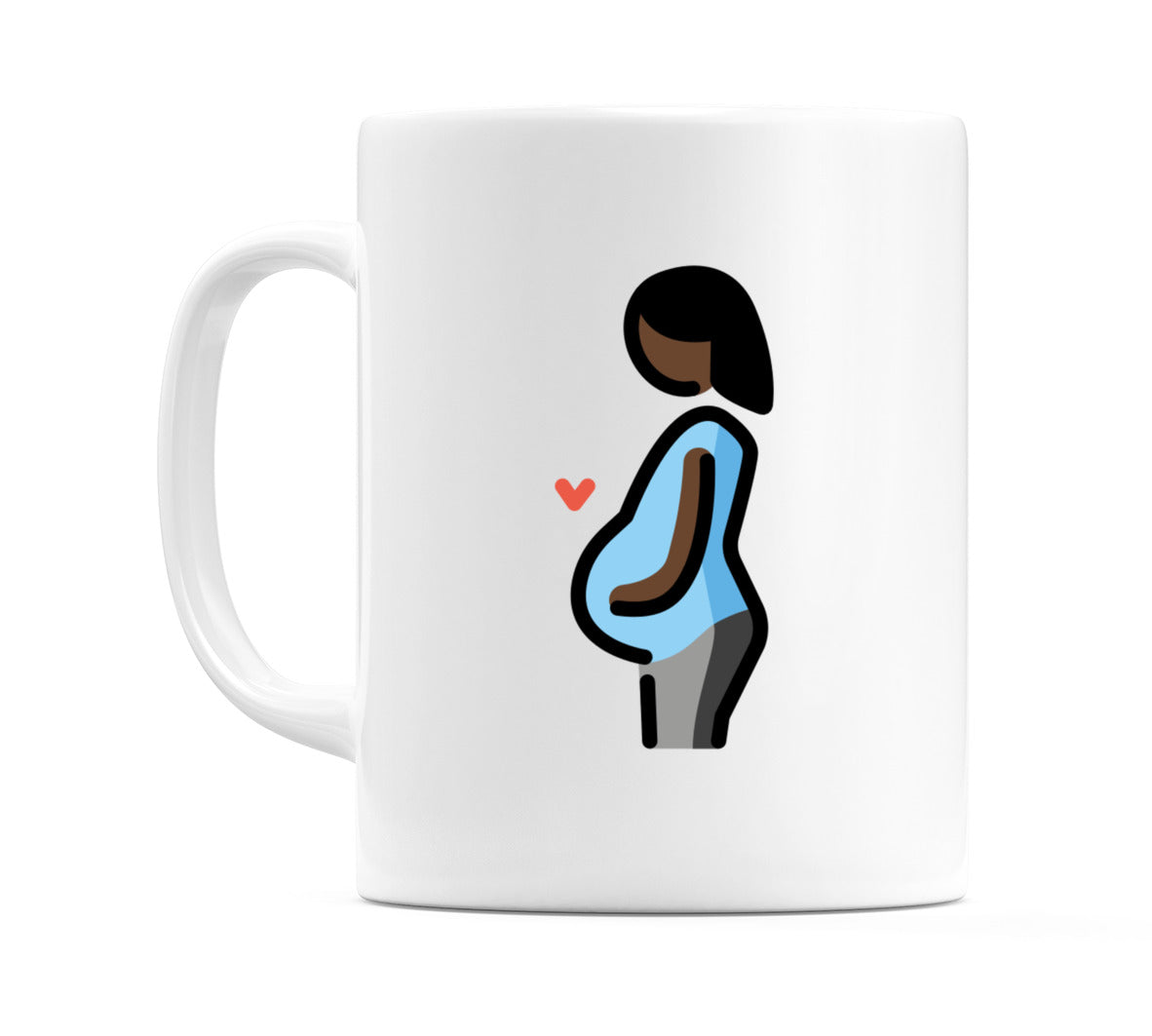 Pregnant Female: Dark Skin Tone Emoji Mug