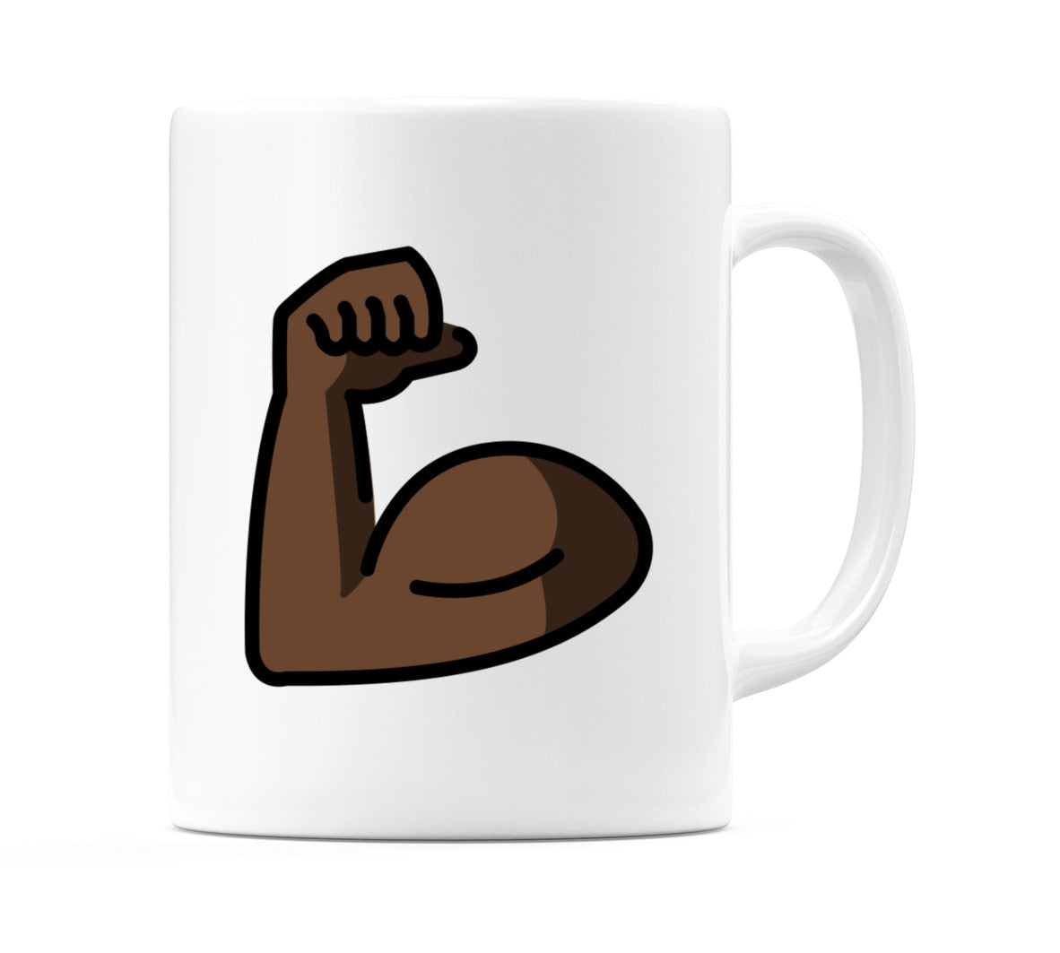 Flexed Biceps: Dark Skin Tone Emoji Mug