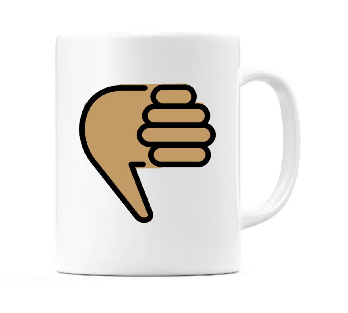Thumbs Down: Medium Skin Tone Emoji Mug