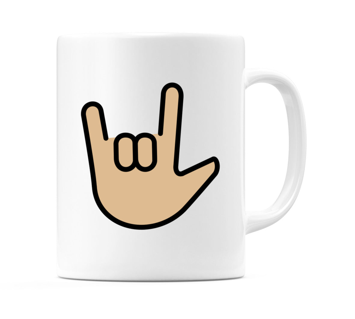 Love-You Gesture: Medium-Light Skin Tone Emoji Mug