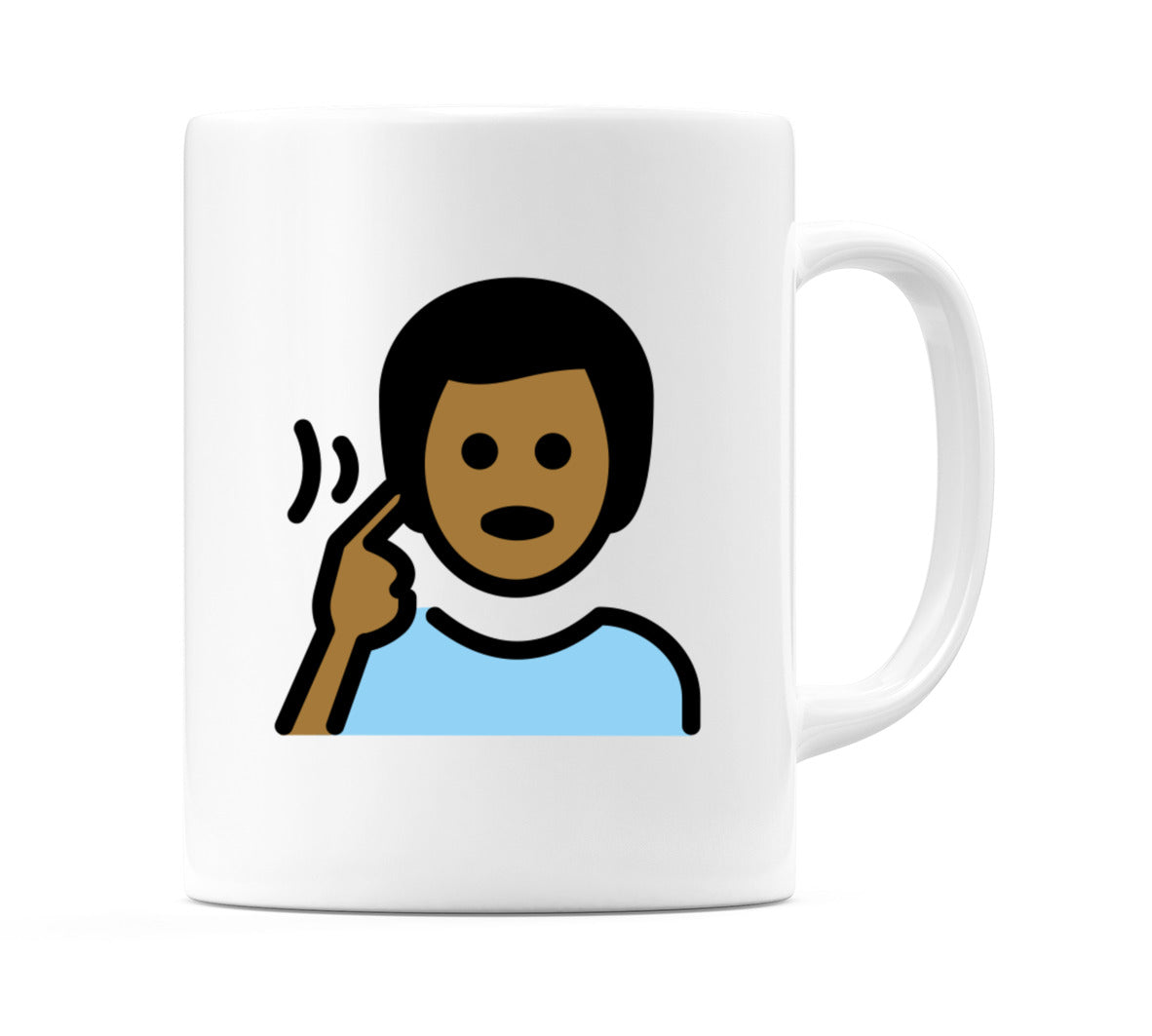 Deaf Male: Medium-Dark Skin Tone Emoji Mug