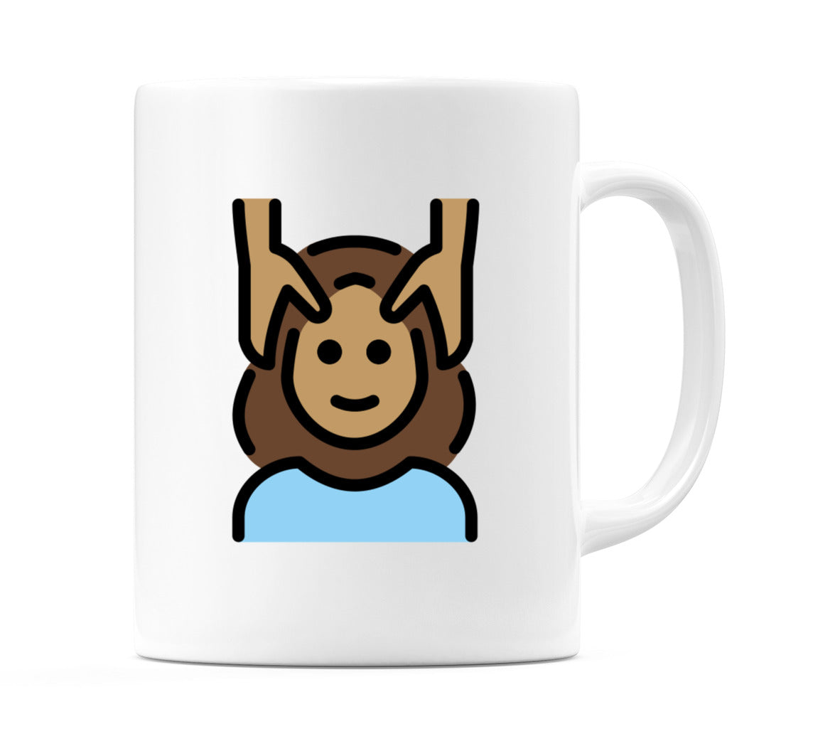 Female Getting Massage: Medium Skin Tone Emoji Mug