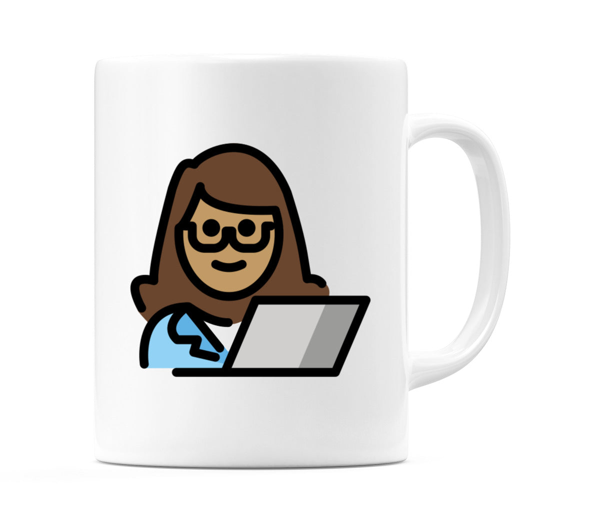 Female Technologist: Medium Skin Tone Emoji Mug