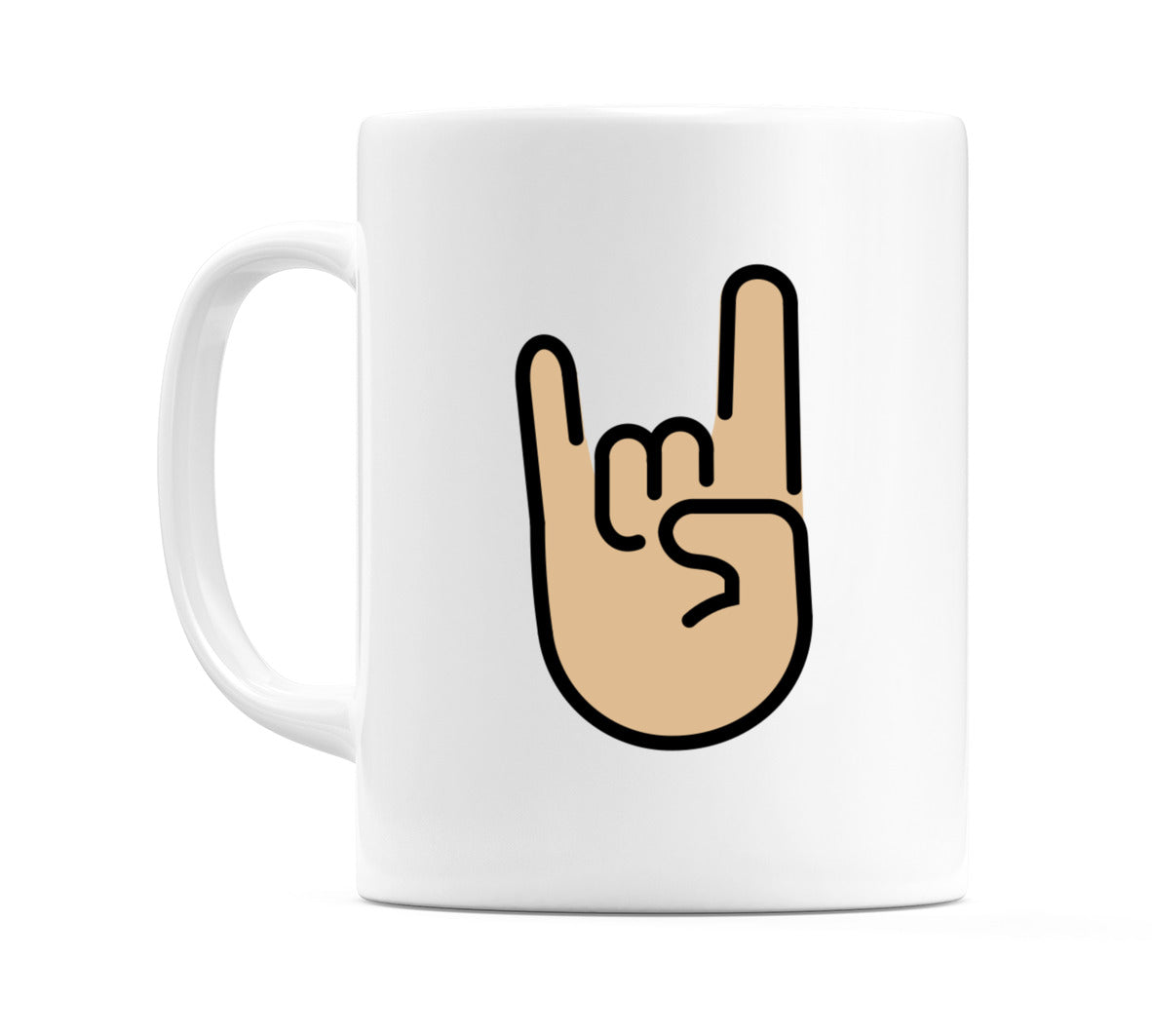 Sign Of The Horns: Medium-Light Skin Tone Emoji Mug